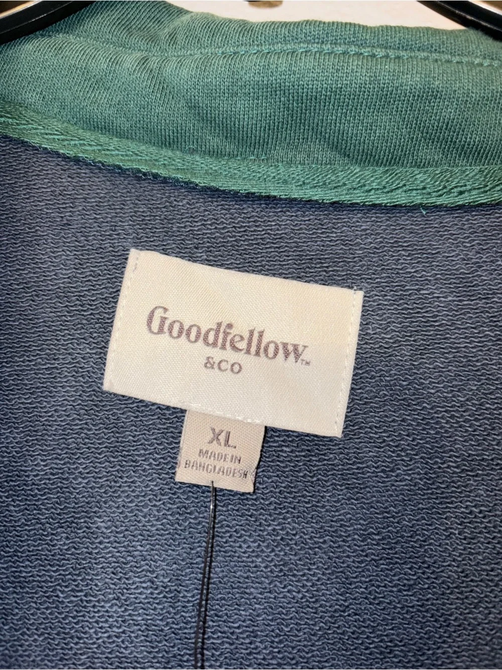 NWT Goodfellow & Co Vintage Collection Quarter Zip Pullover Sweatshirt XL